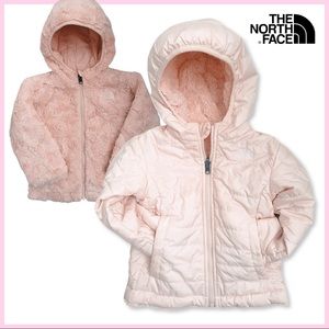 North Face 2T REVERSIBLE Pink Winter Coat w Hood - GREAT Condition!
